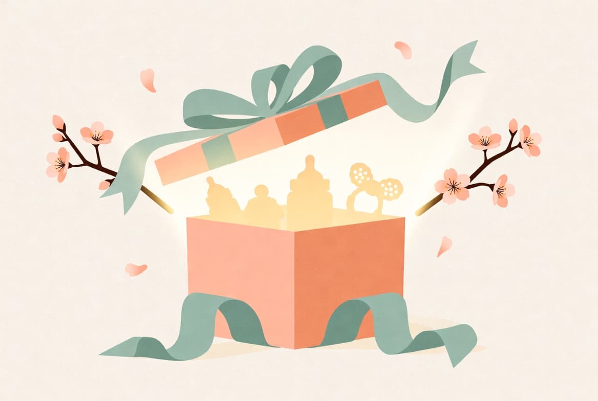 대한민국 지도 위에 떠있는 돈다발과 아기 아이콘 — 지역별 출산지원금 이미지