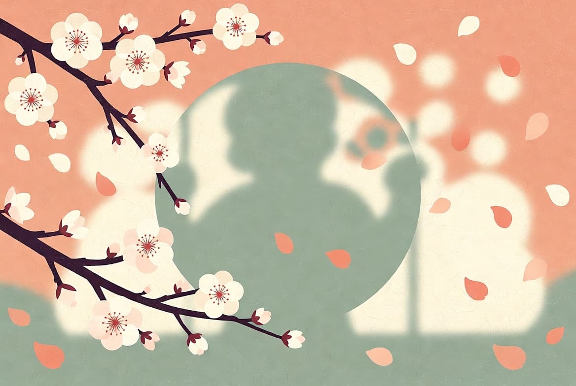 한자 金(김)과 아기 발자국, 매화 일러스트